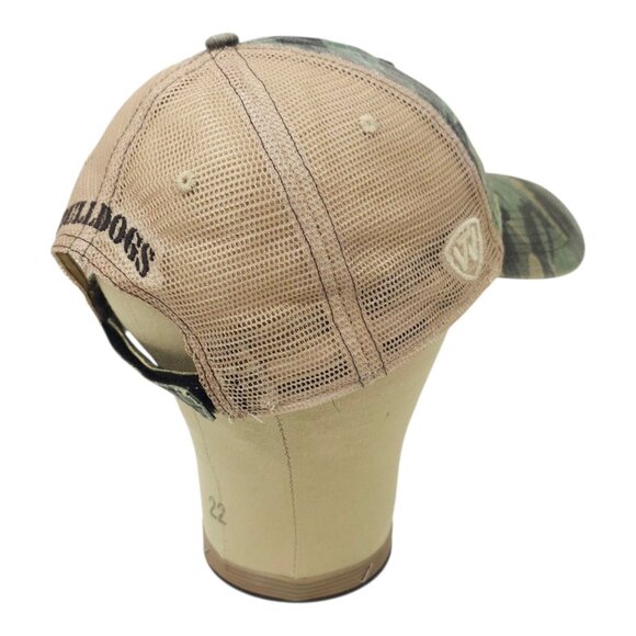 Mississippi State Bulldogs Strapback Cap Hat Logo Patch Distressed Camo Mesh TOW - Picture 12 of 14